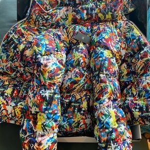 McIntyre White Reversible Puffer coat. Size small & brand new with tags!